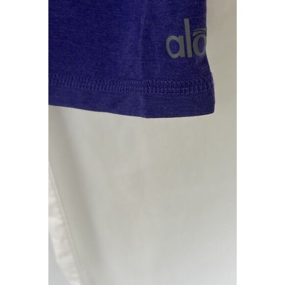 Alo Yoga Purple Tank Top Small Ruched Stretch Bamboo Blend Athleisure Whimsigoth - Picture 2 of 6